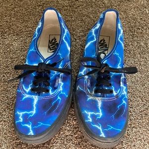 Vans electric tennis shoes (mens 7.5)